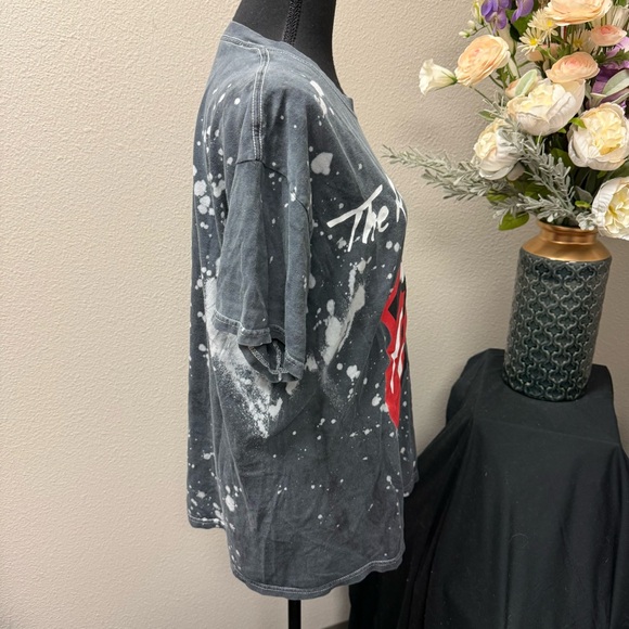 Rolling Stones Band Tee M Gray Bleached Graphic Rock Tour Shirt Unisex Vintage - Picture 5 of 7